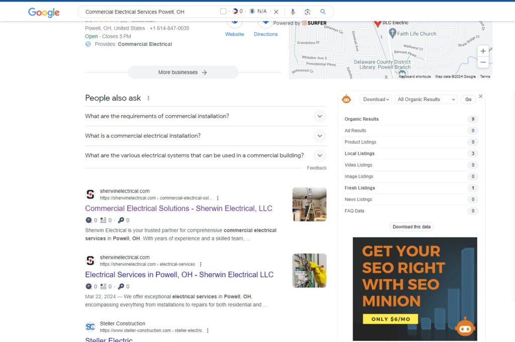 ranks 1st in SERP